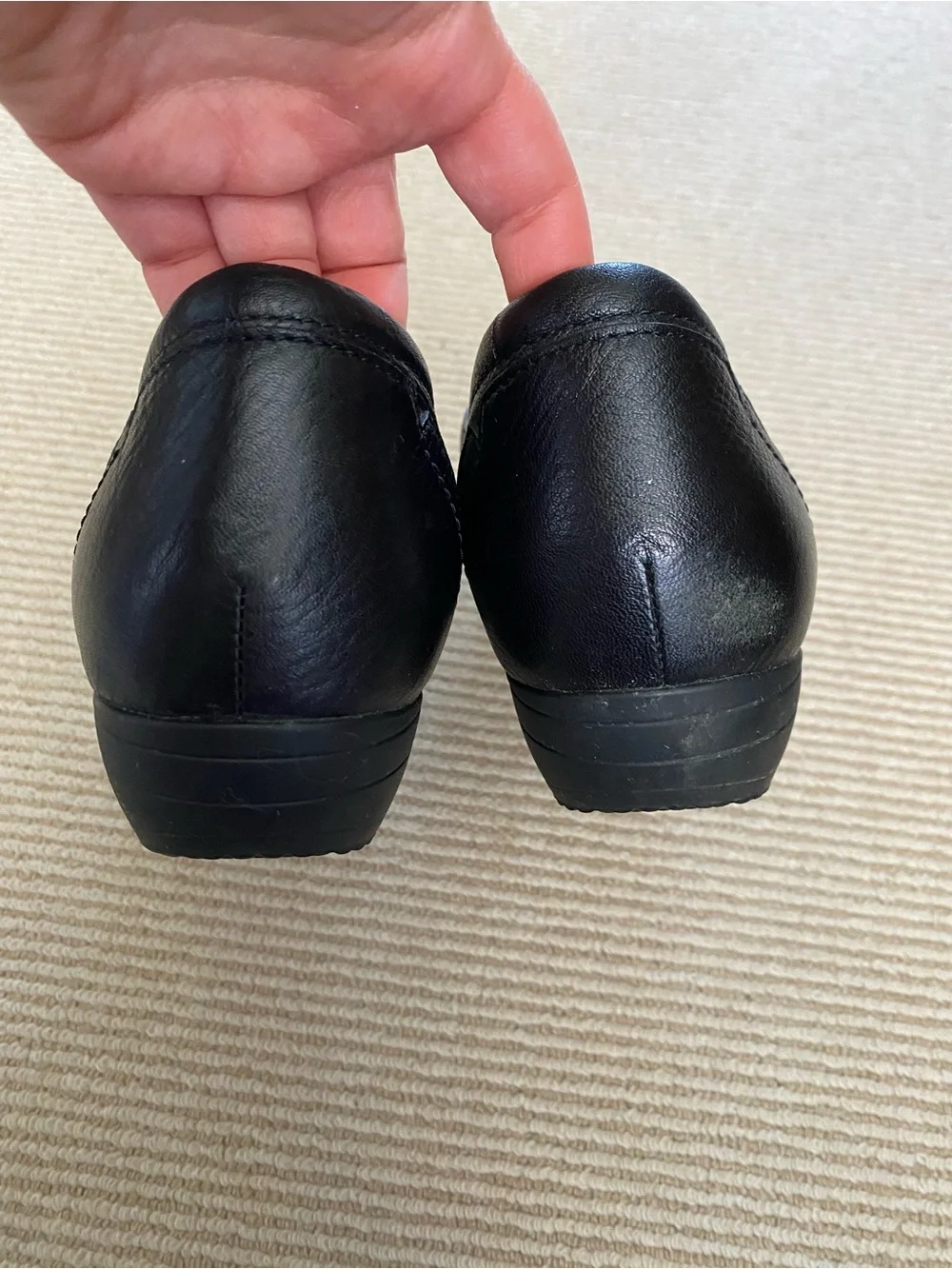 Dansko Black Leather Franny Loafers Flats Comfort Size EU 40 / US 9.5 - 10